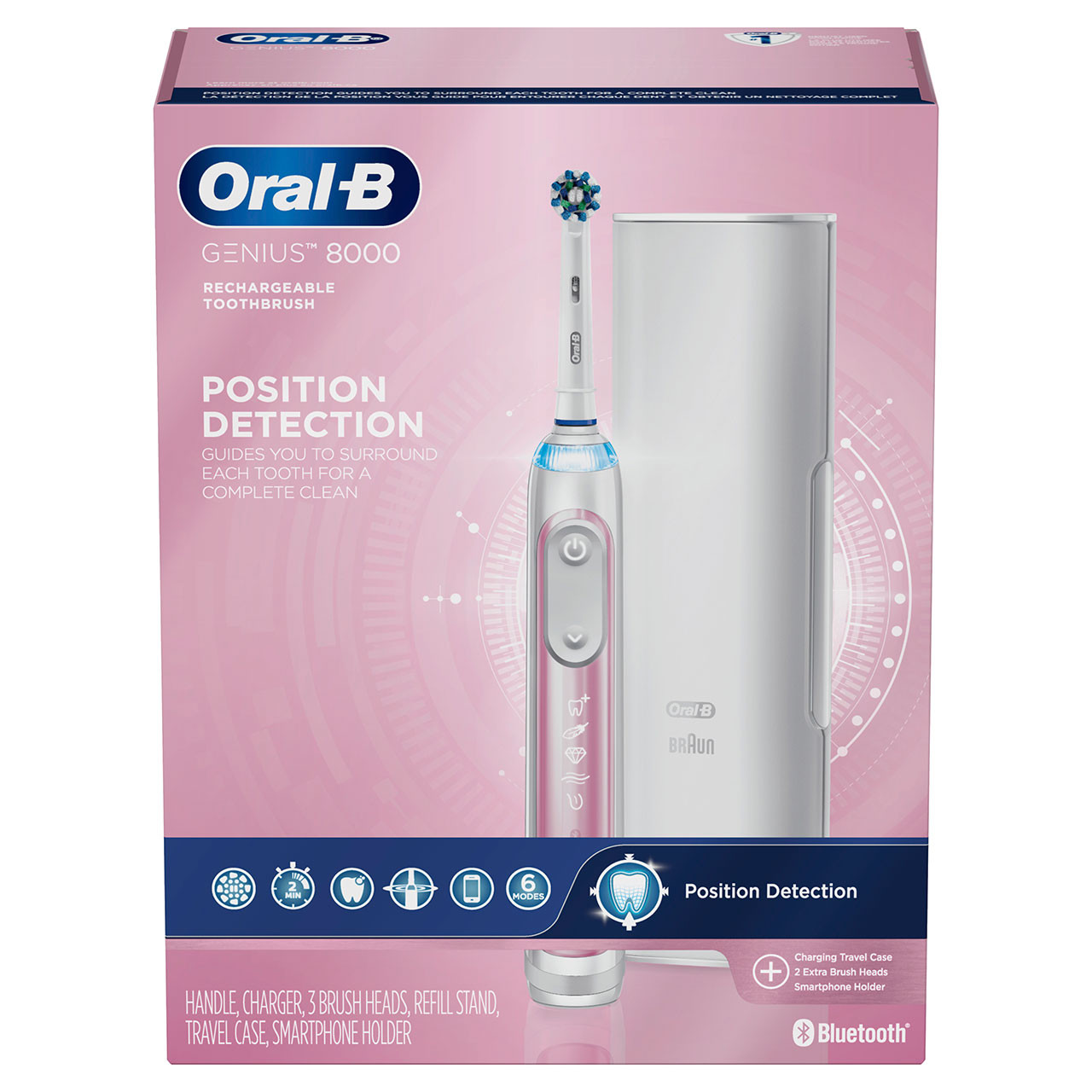 Geniální série Oral-B Genius 8000 Rechargeable Růžové | CZ_OB92747