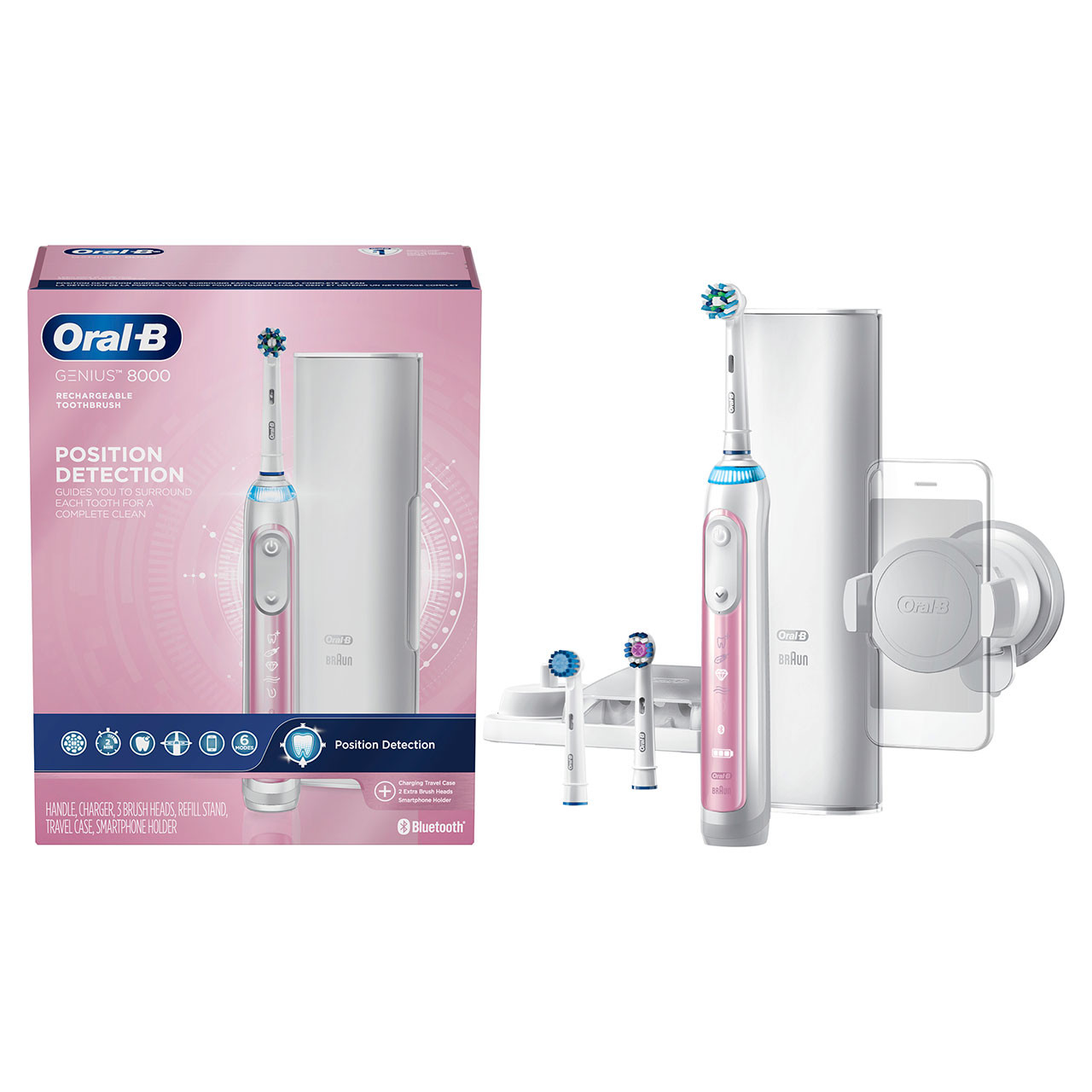 Geniální série Oral-B Genius 8000 Rechargeable Růžové | CZ_OB92747