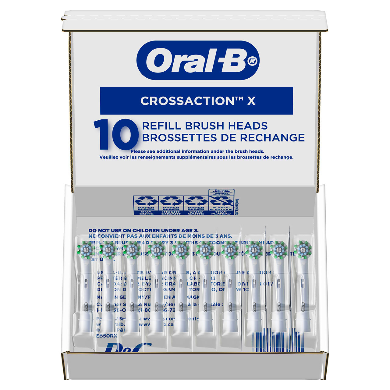 Ostatní Kartáčové hlavy Oral-B CrossAction X-Filament Blankyt | CZ_OB86097