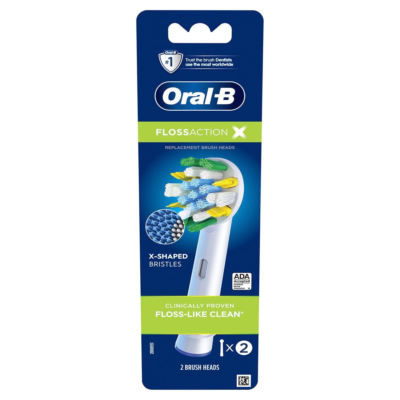 Ostatní Kartáčové hlavy Oral-B FlossAction X-Filament Bílé | CZ_OB86901