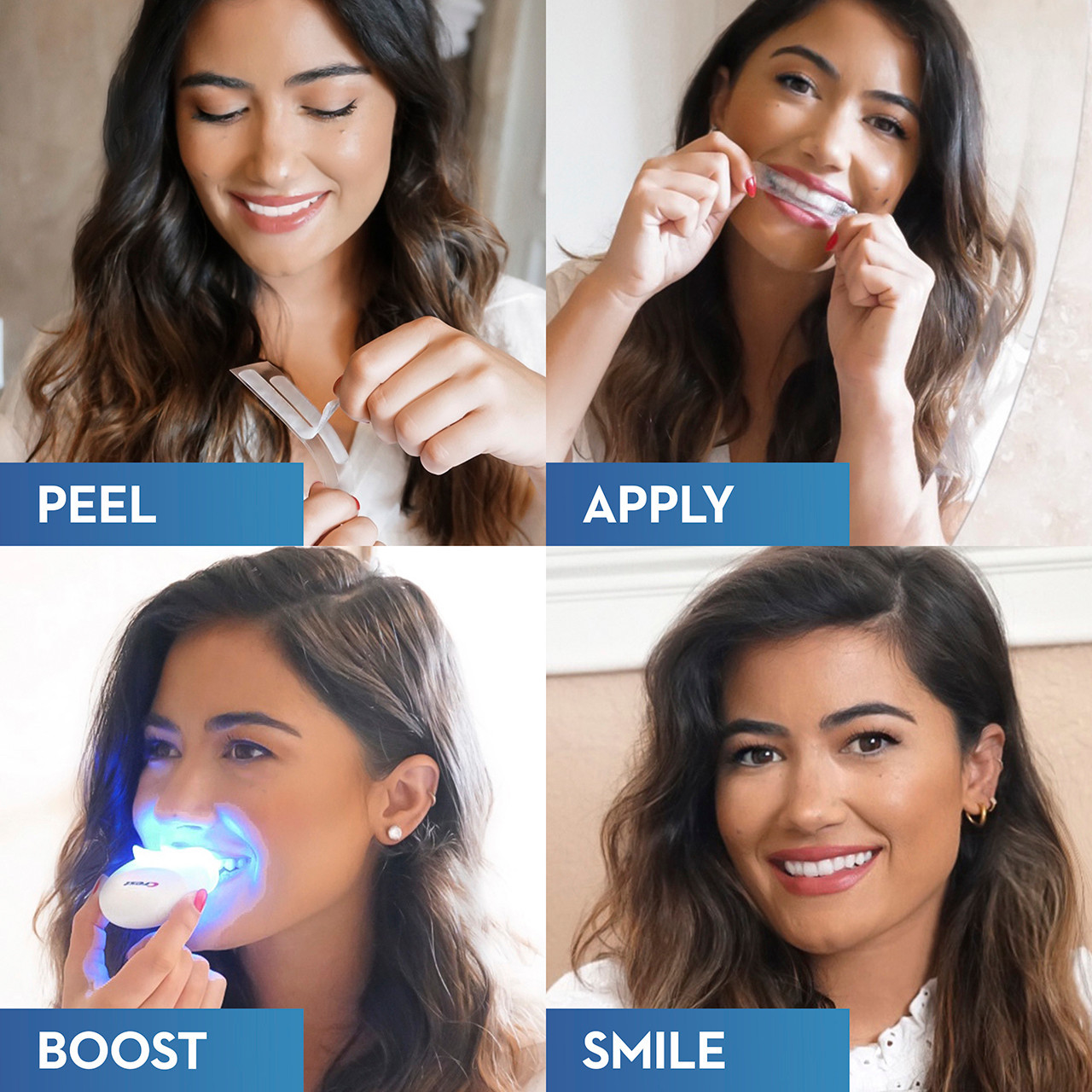 Příslušenství Oral-B Crest 3DWhitestrips Dental Whitening Kit 1 Hour Express + LED Světle | CZ_OB31951