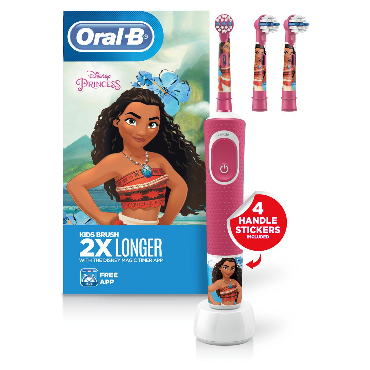 Svazky Oral-B Kids Princess Moana Červené | CZ_OB98469