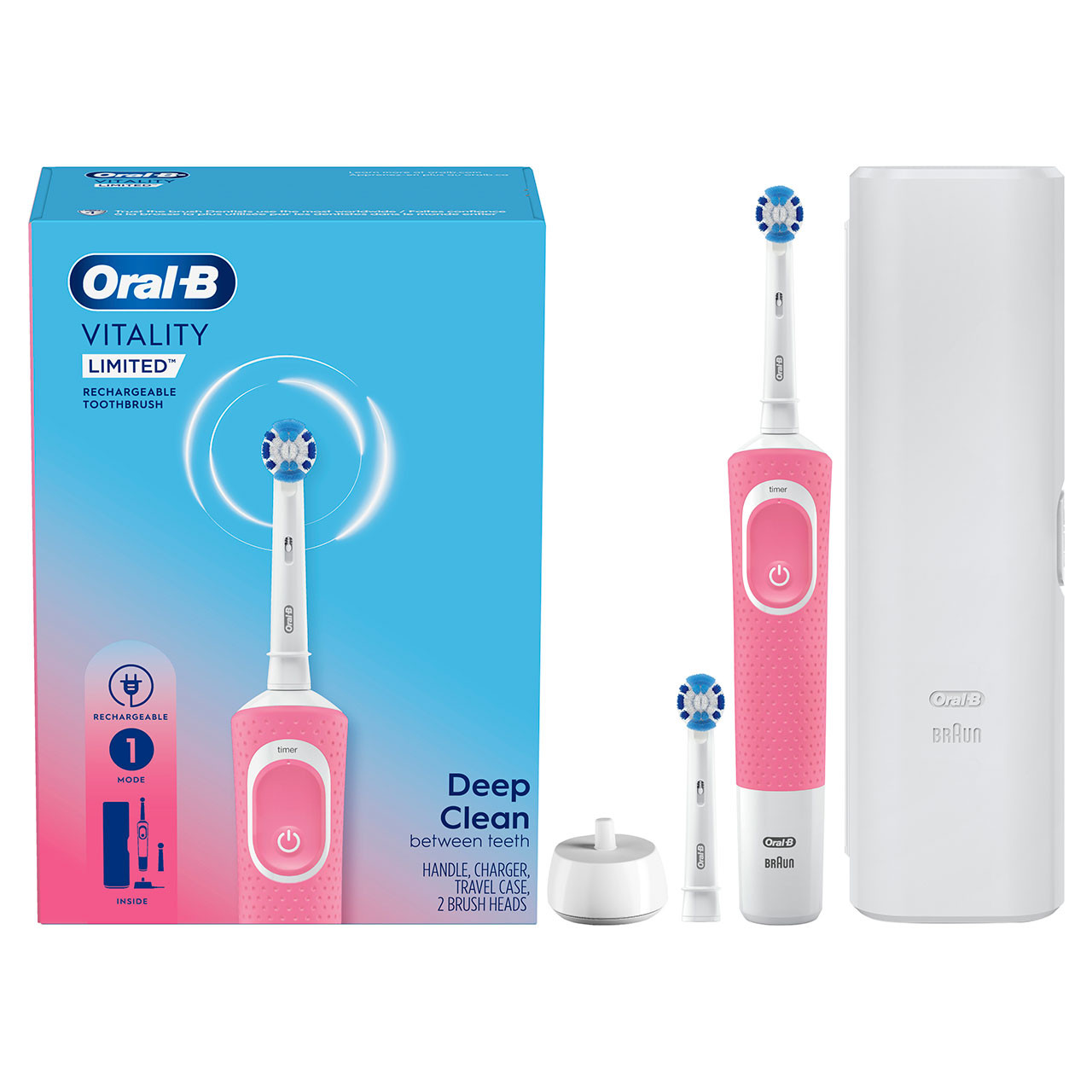 Řada Pro Oral-B Vitality Limited Rechargeable Bílé Růžové | CZ_OB66416