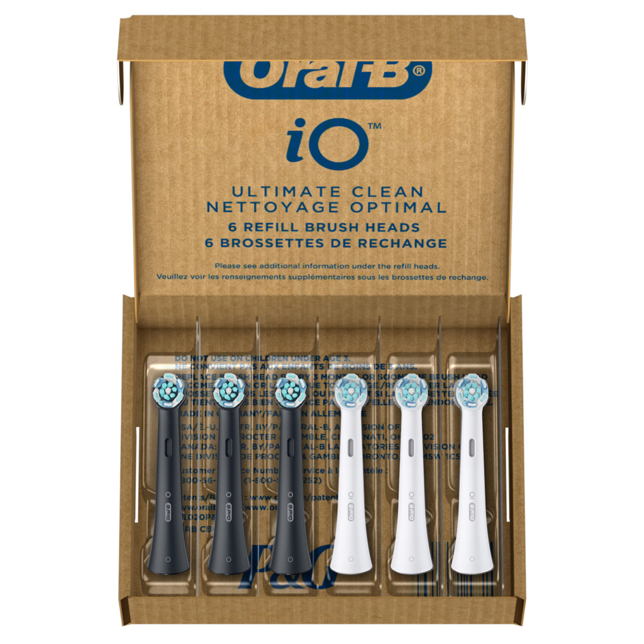 iO kartáčové hlavy Oral-B iO Ultimate Clean Bílé Černé | CZ_OB11883